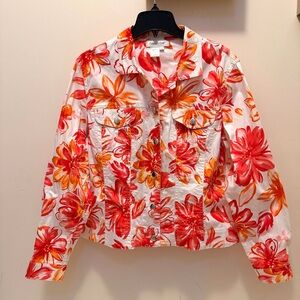 Coldwater Creek Floral Journeys Jacket Size L